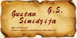 Gustav Simidžija vizit kartica